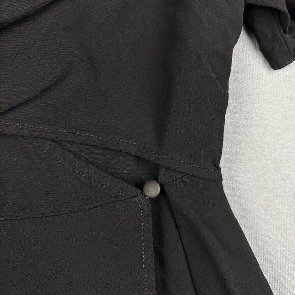 ASOS Wrap Dress Womens 10 Black Layered Tie Front Flowy Basic Minimalist - Picture 5 of 16